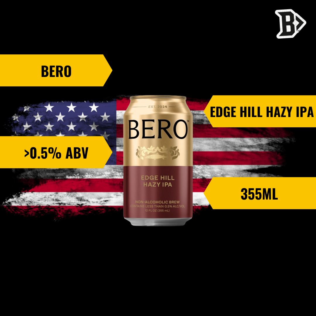 BERO Edge Hill Hazy IPA 355ml Cans – 0.5% ABV (8 pack)