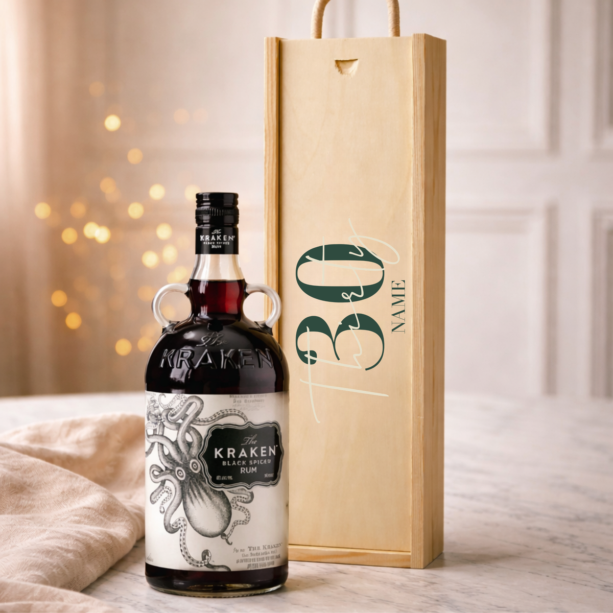 Personalised 30th Birthday Rum Gift Set – Rum with Personalised Lid