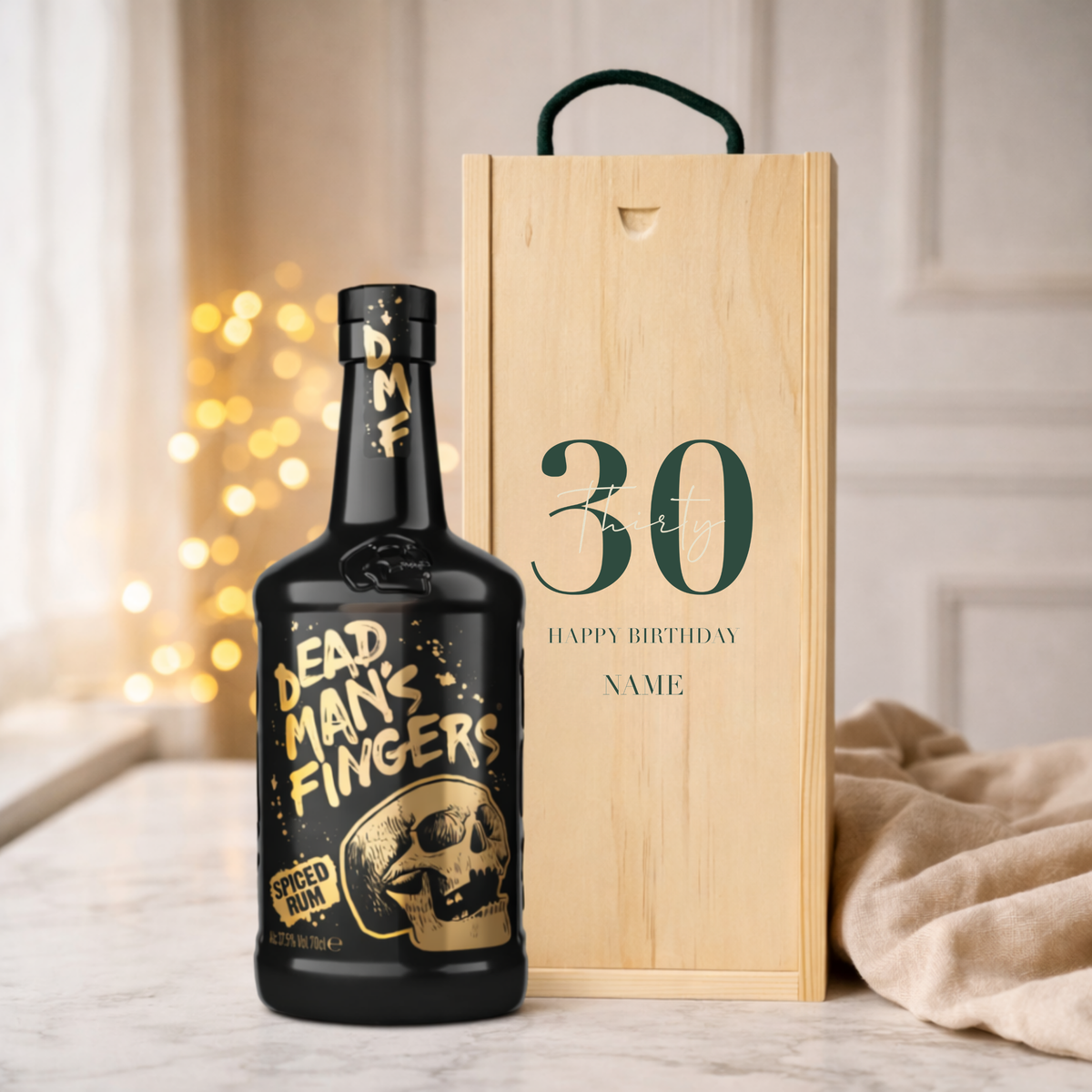 Personalised 30th Birthday Rum Gift Set – Rum with Personalised Lid