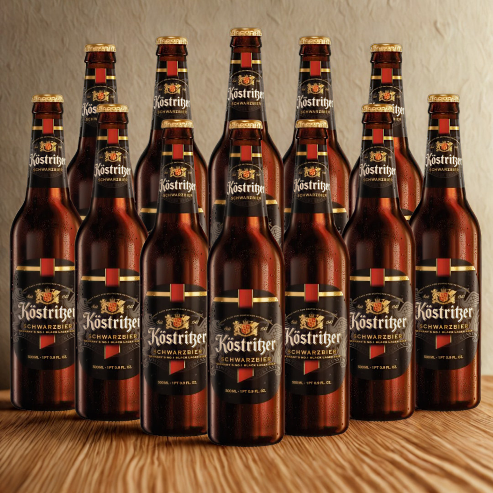 Bitburger Kostritzer Premium German Dark Lager 330ml Bottles - 4.8% ABV (Multipack)