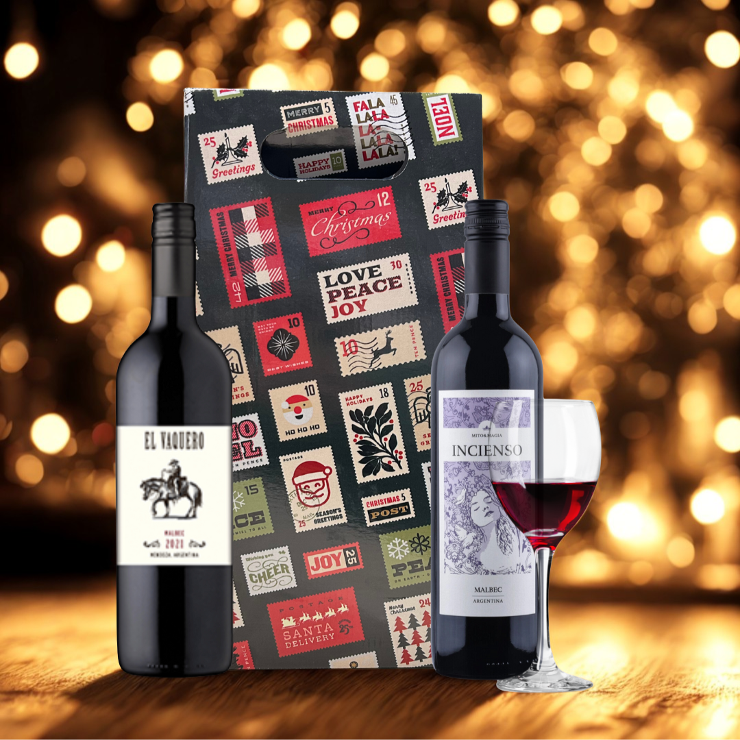 Malbec Argentina Classic Red Wine Gift Set Collection – El Vaquero & Incienso (2 x 75cl) in Gift Box