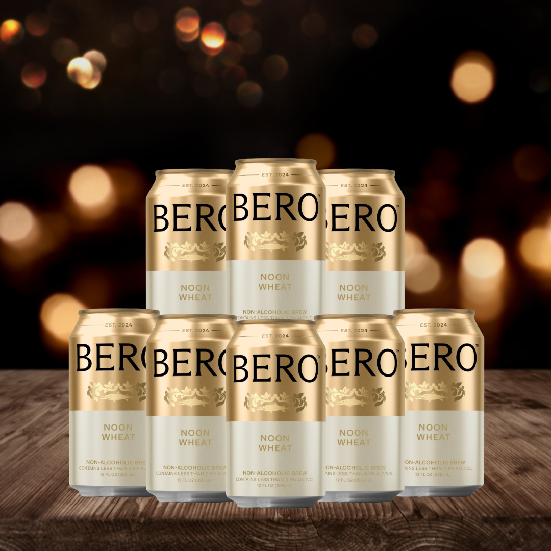 BERO Noon Wheat Beer 355ml Cans – 0.5% ABV (8 pack)
