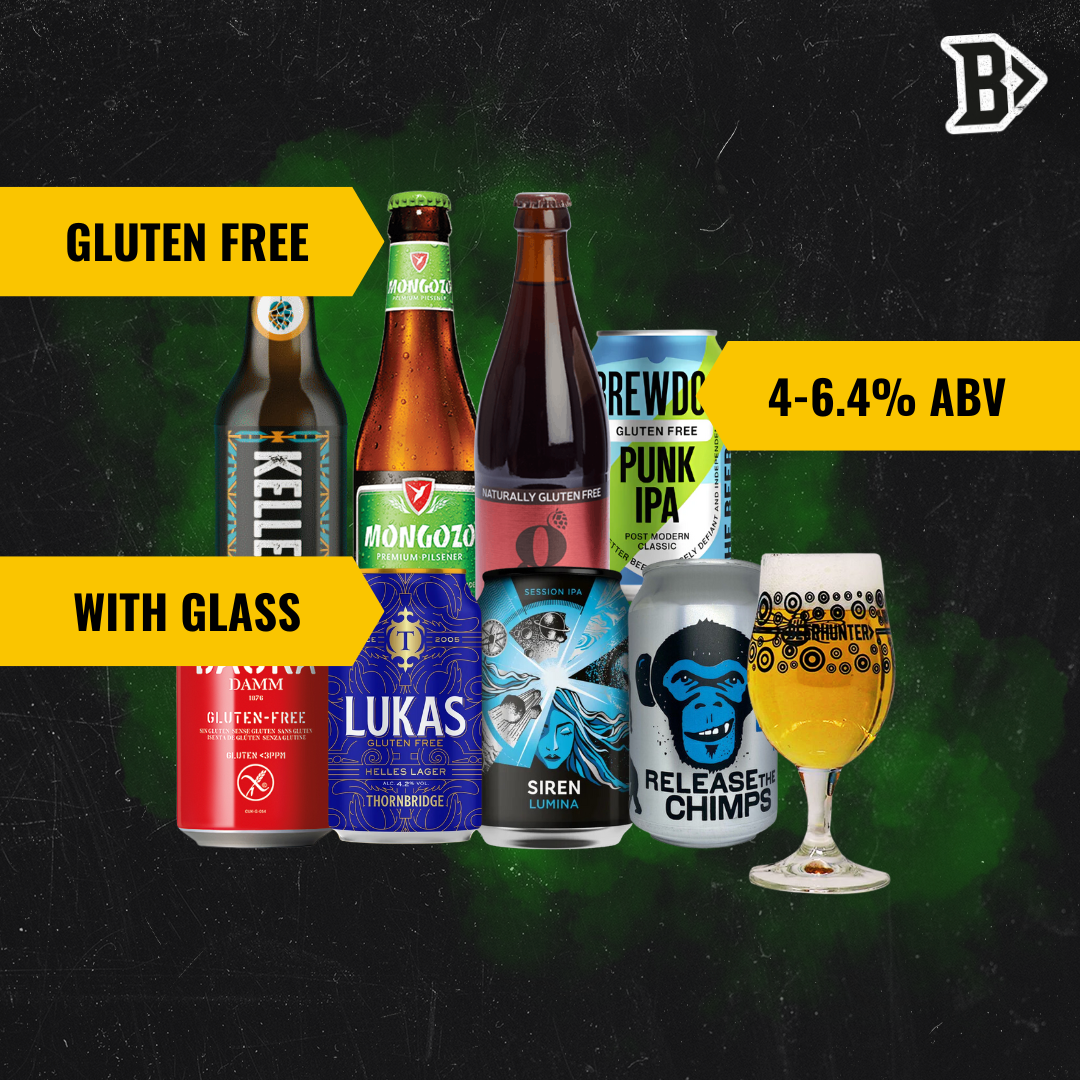 Gluten Free Breweries Craft Beer 330ml Mixed Beer Selection with Glass (8 Pack)