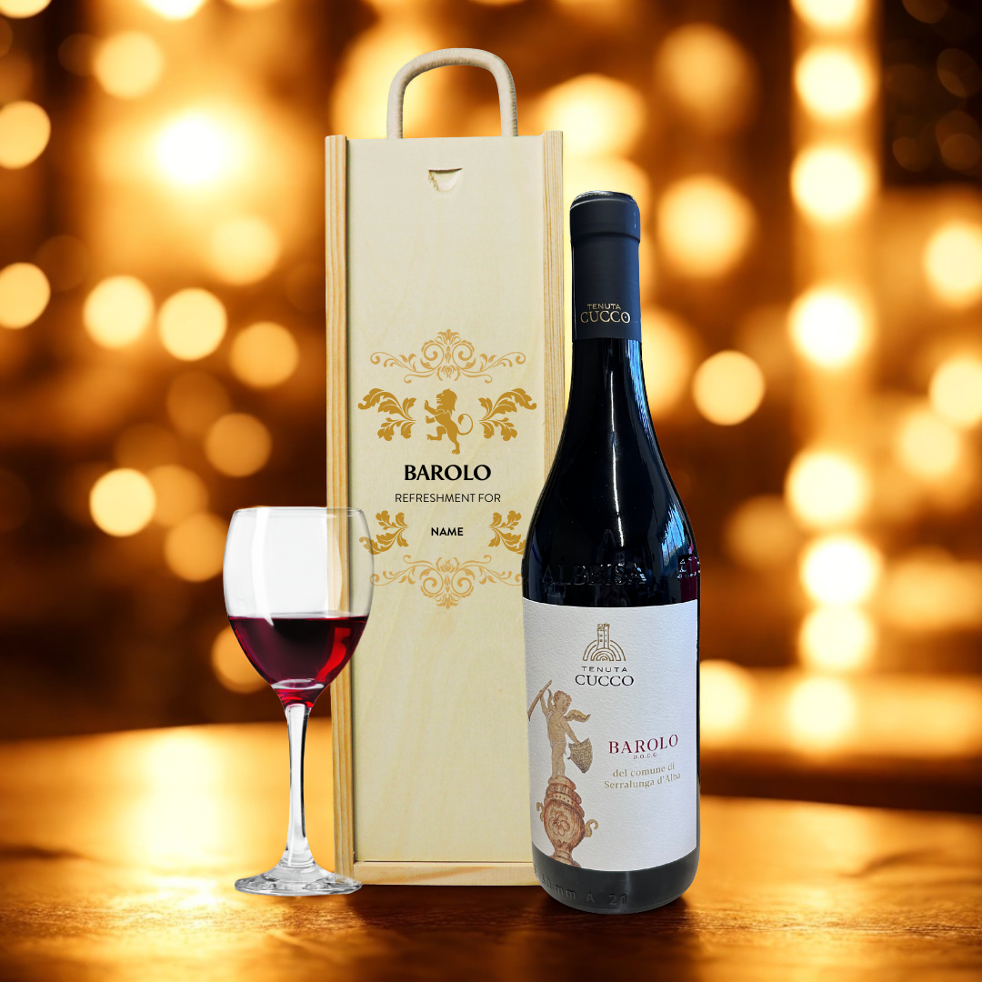 Personalised Tenuta Cucco Barolo Red Wine Gift Set – 75cl 14.5%