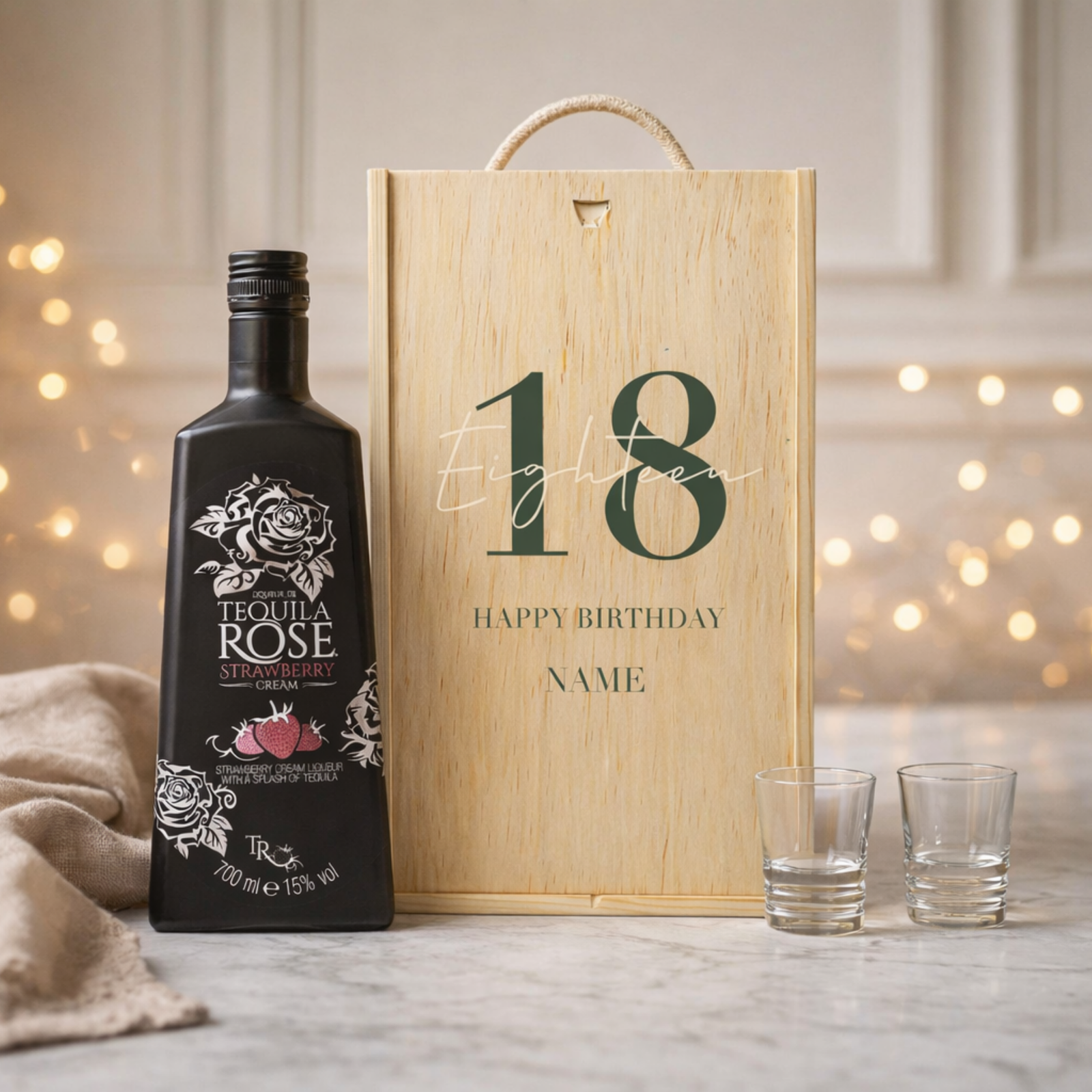 Personalised 18th Birthday Aperitif Gift Set – Premium Spirits Selection with Personalised Lid