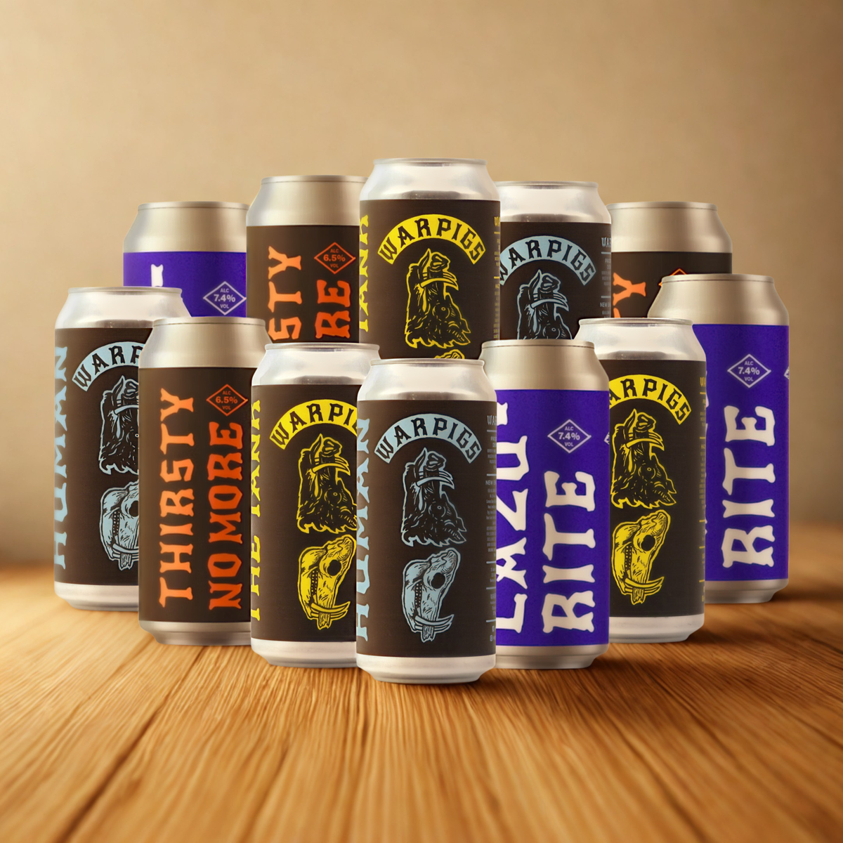 Warpigs Mixed Craft Beer Case 440ml Cans – IPA &amp; NEIPA Selection (6 or 12 Pack)