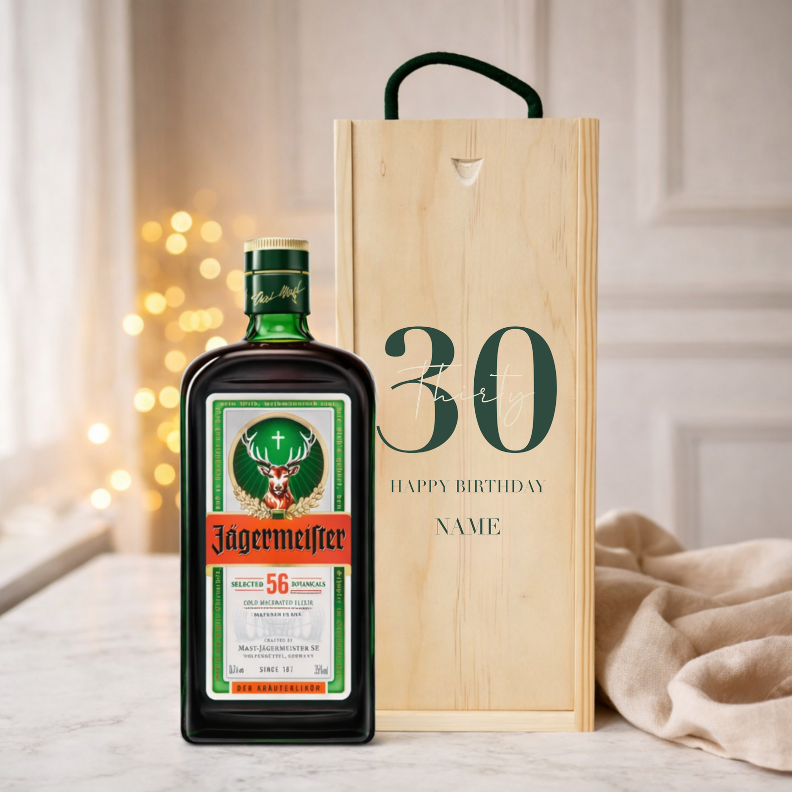Personalised 30th Birthday Aperitif Gift Set – Premium Spirits Selection with Personalised Lid