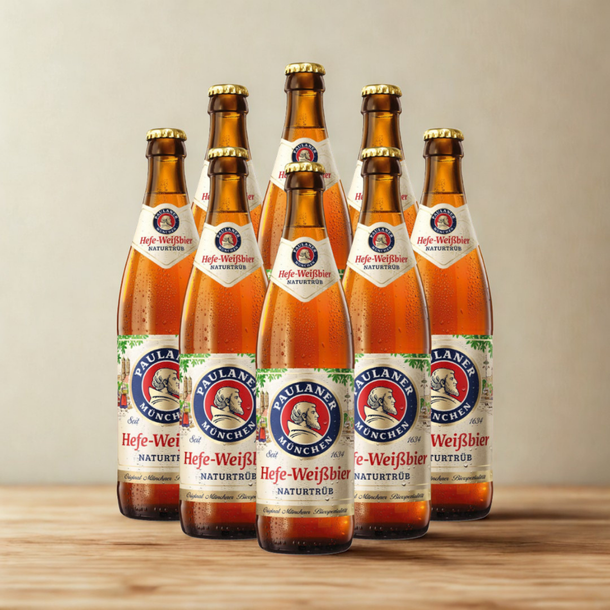 Paulaner Hefe-Weissbier German Wheat Beer 500ml Bottles - 5.5% ABV (Multipack)