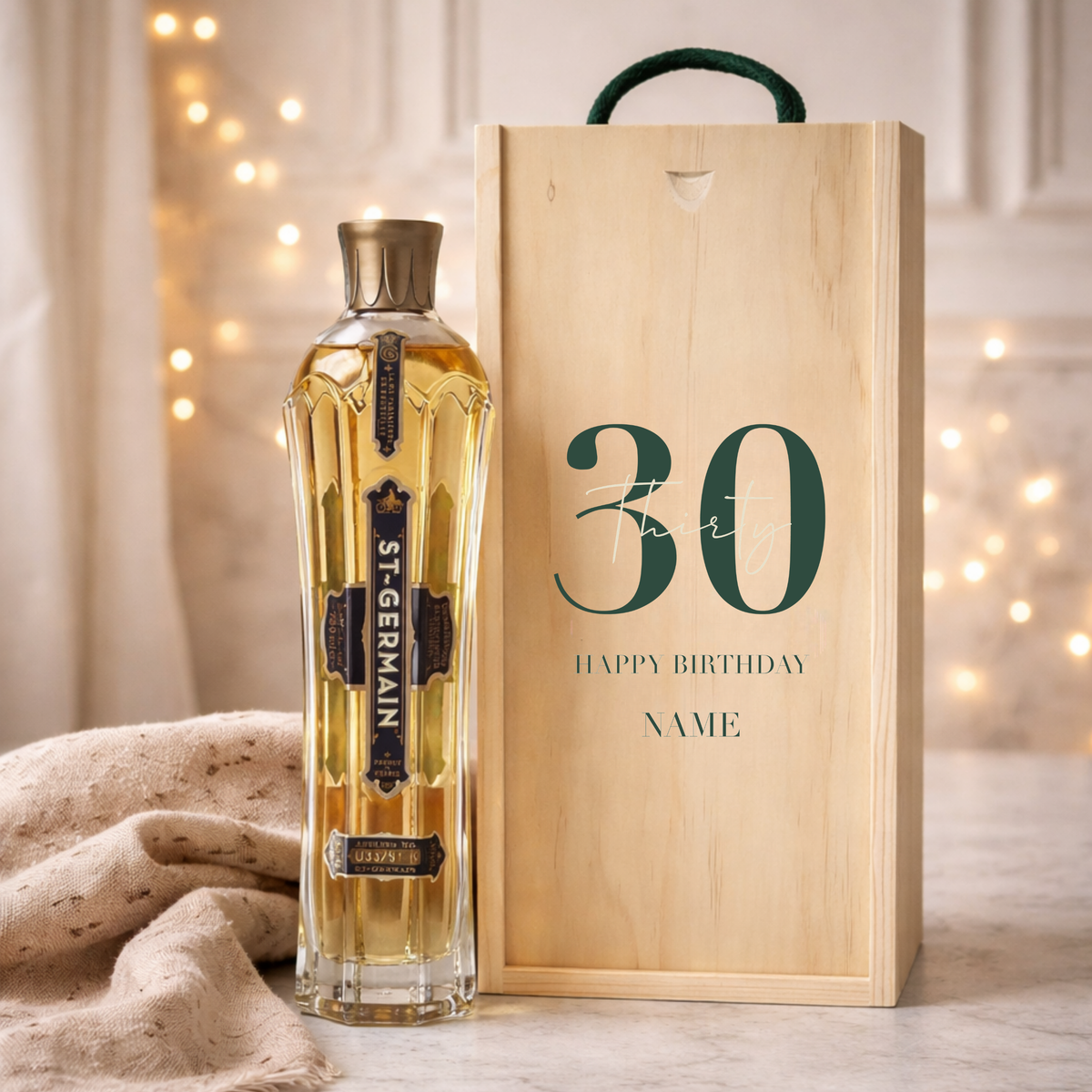 Personalised 30th Birthday Aperitif Gift Set – Premium Spirits Selection with Personalised Lid