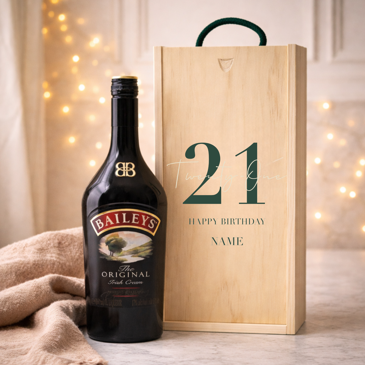 Personalised 21st Birthday Aperitif Gift Set – Premium Spirits Selection with Personalised Lid