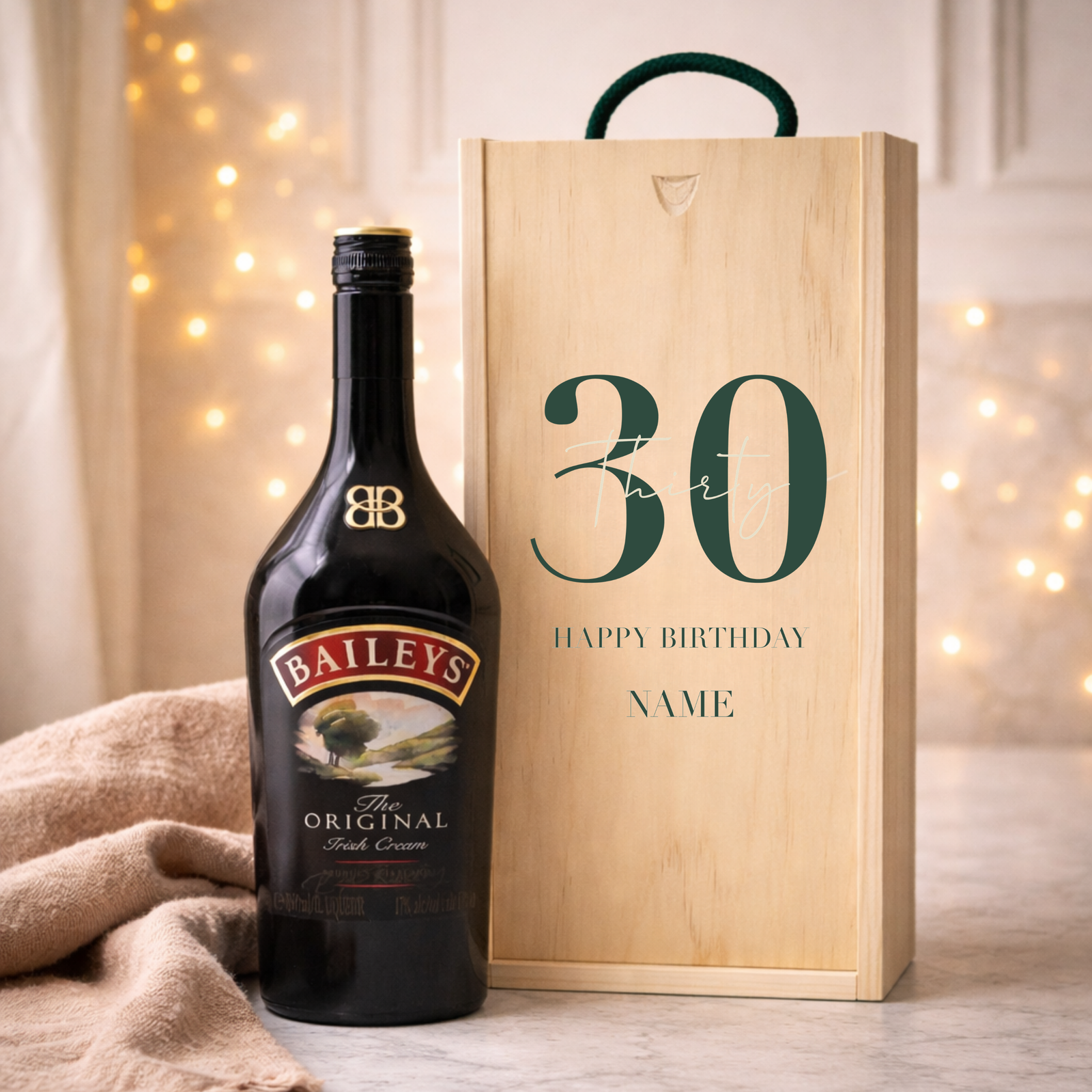 Personalised 30th Birthday Aperitif Gift Set – Premium Spirits Selection with Personalised Lid