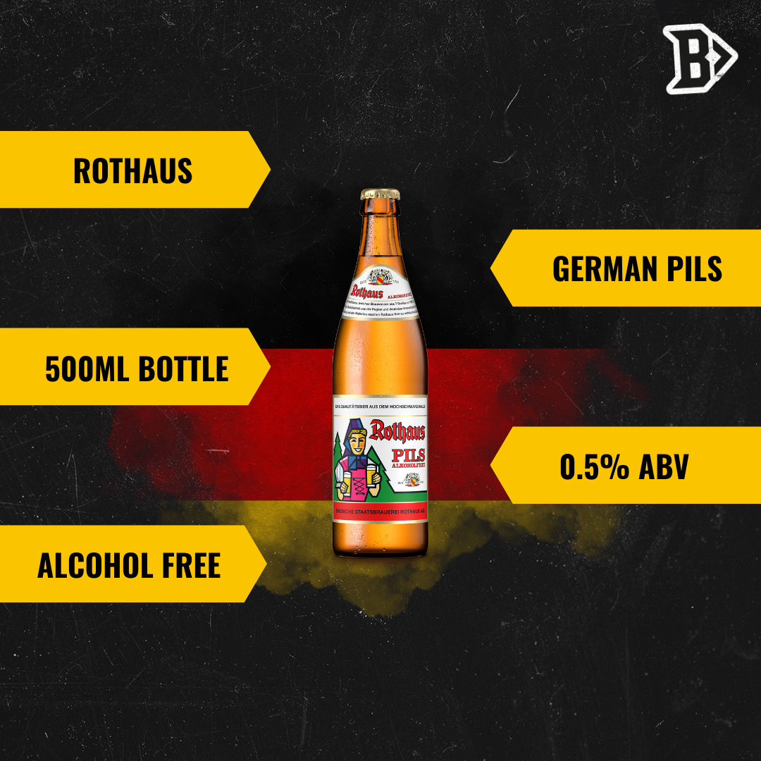 Rothaus German Alkoholfrei Pils 500ml Bottles - 0.5% ABV (12 Pack)