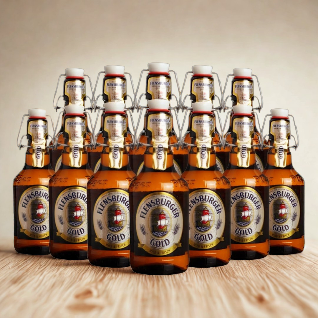 Flensburger Gold German Lager 330ml Bottles - 4.8% ABV (Multipack)
