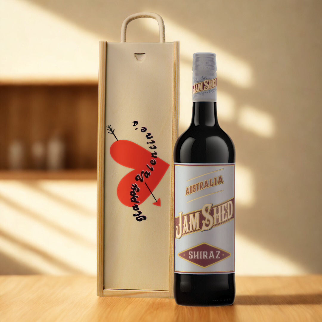 Jam Shed Shiraz Red Wine Valentines Gift Set
