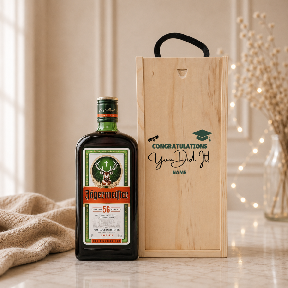 Personalised Graduation Spirit Gift Set – Premium Spirits Selection with Personalised Lid