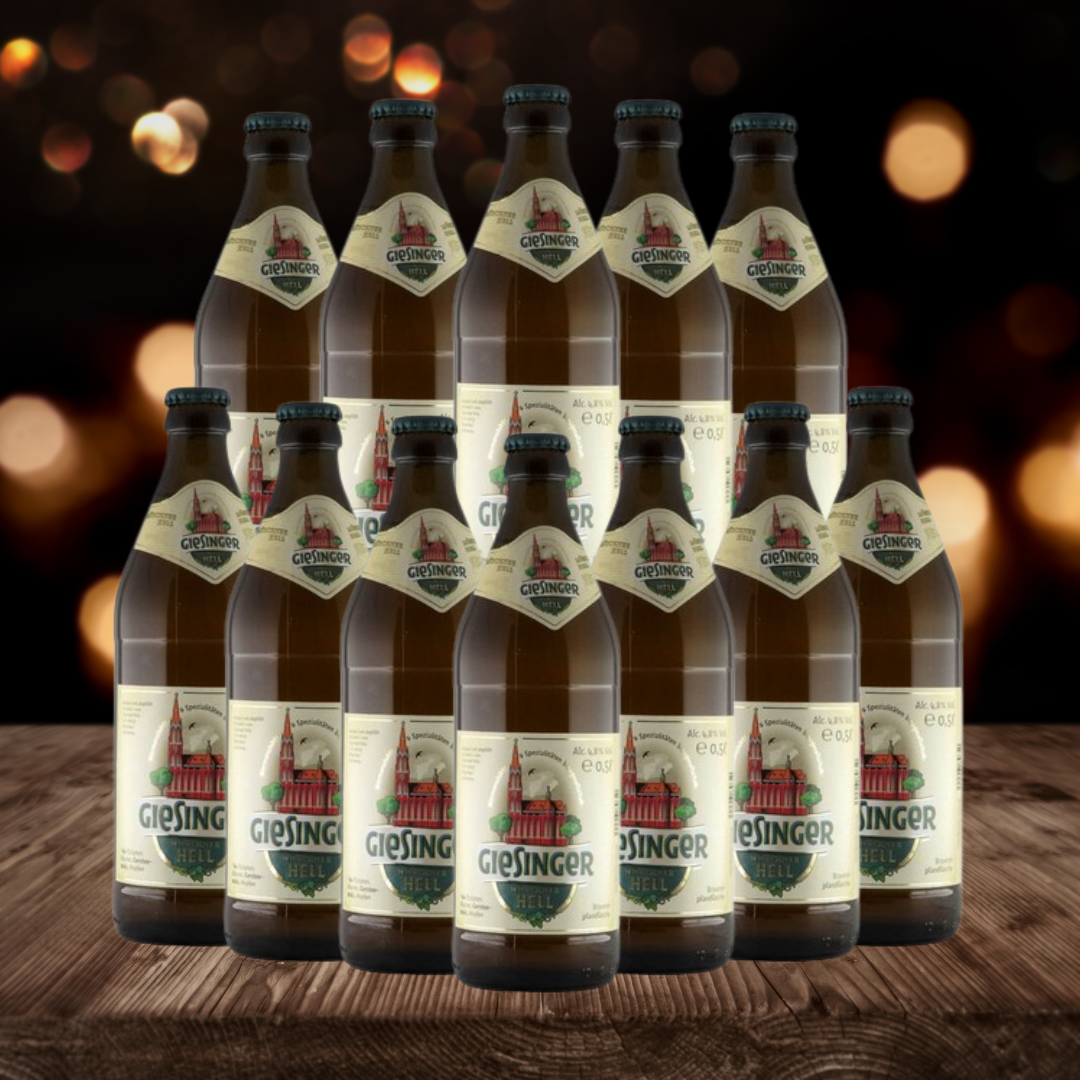 Giesinger German Münchner Hell 500ml Bottles - 4.8% ABV (12 Pack)