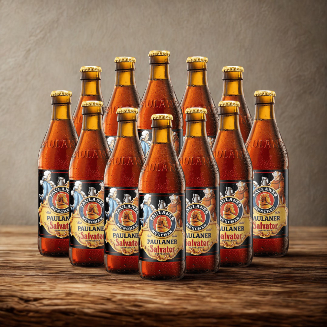 Paulaner Salvator Premium German Dark Lager 330ml Bottles – 7.9% ABV (Multipack)
