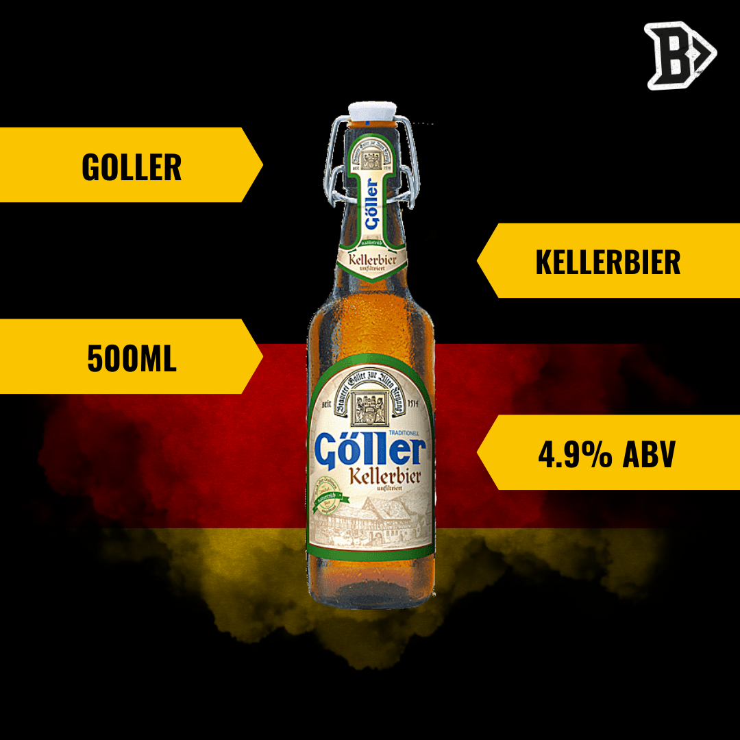 Göller German Kellerbier Lager 500 ml Bottles – ABV 4.9% (12 Pack)