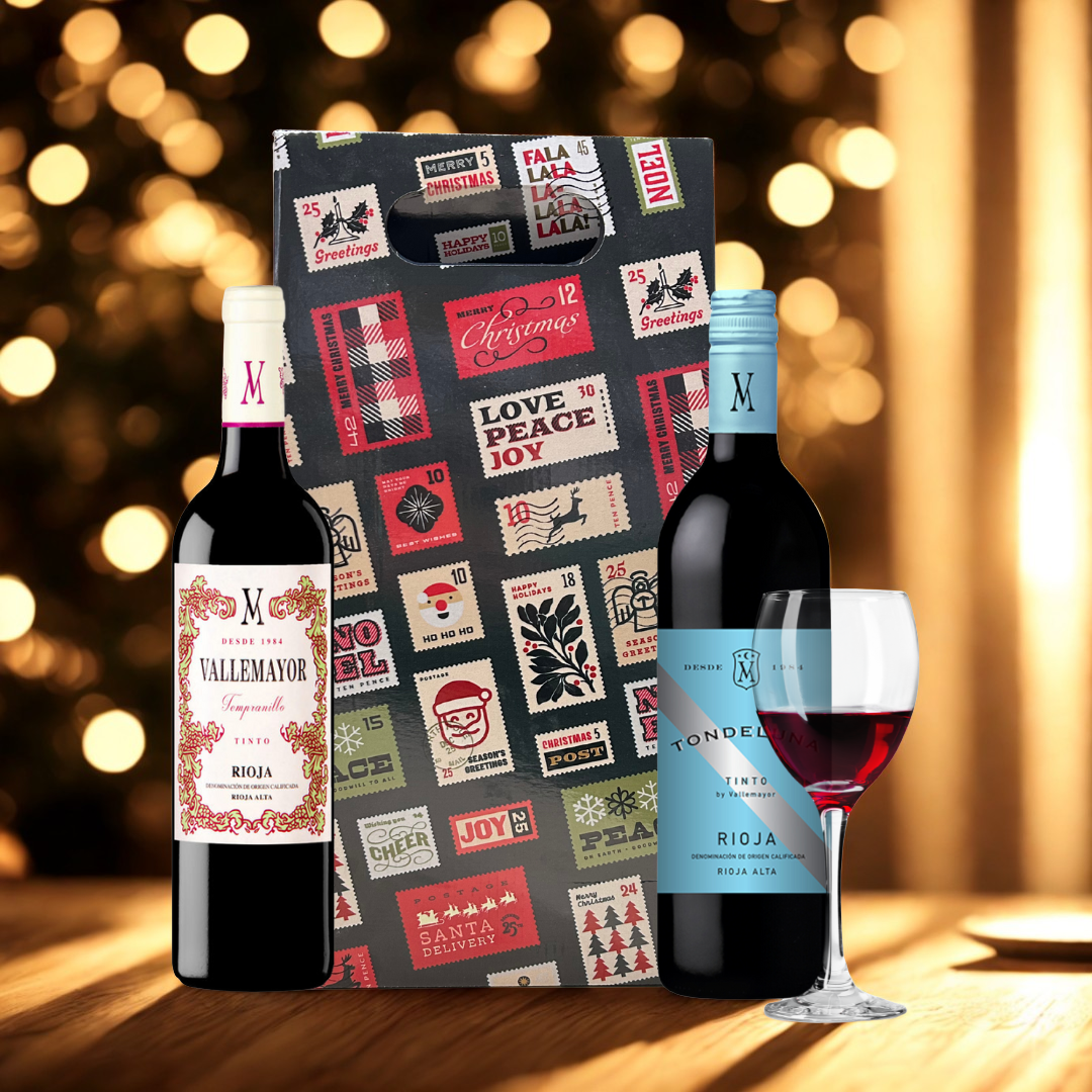 Rioja Classic Spanish Red Wine Gift Set Collection – Tondeluna & Vallemayor (2 x 75cl)