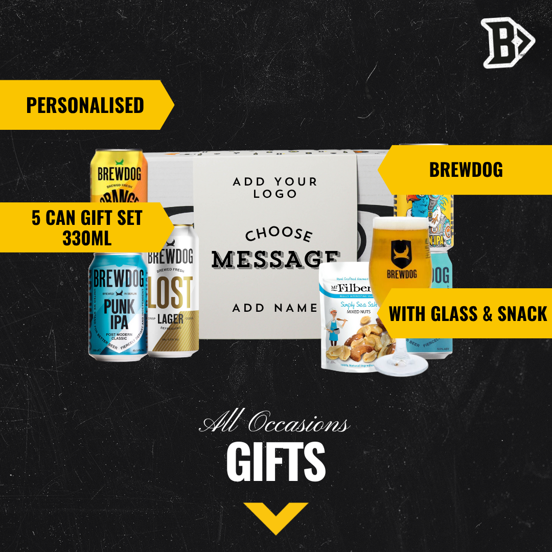 Personalised Brewdog Corporate Beer Gift Set - IPA, Pale Ale & Lager (5 x 330ml)