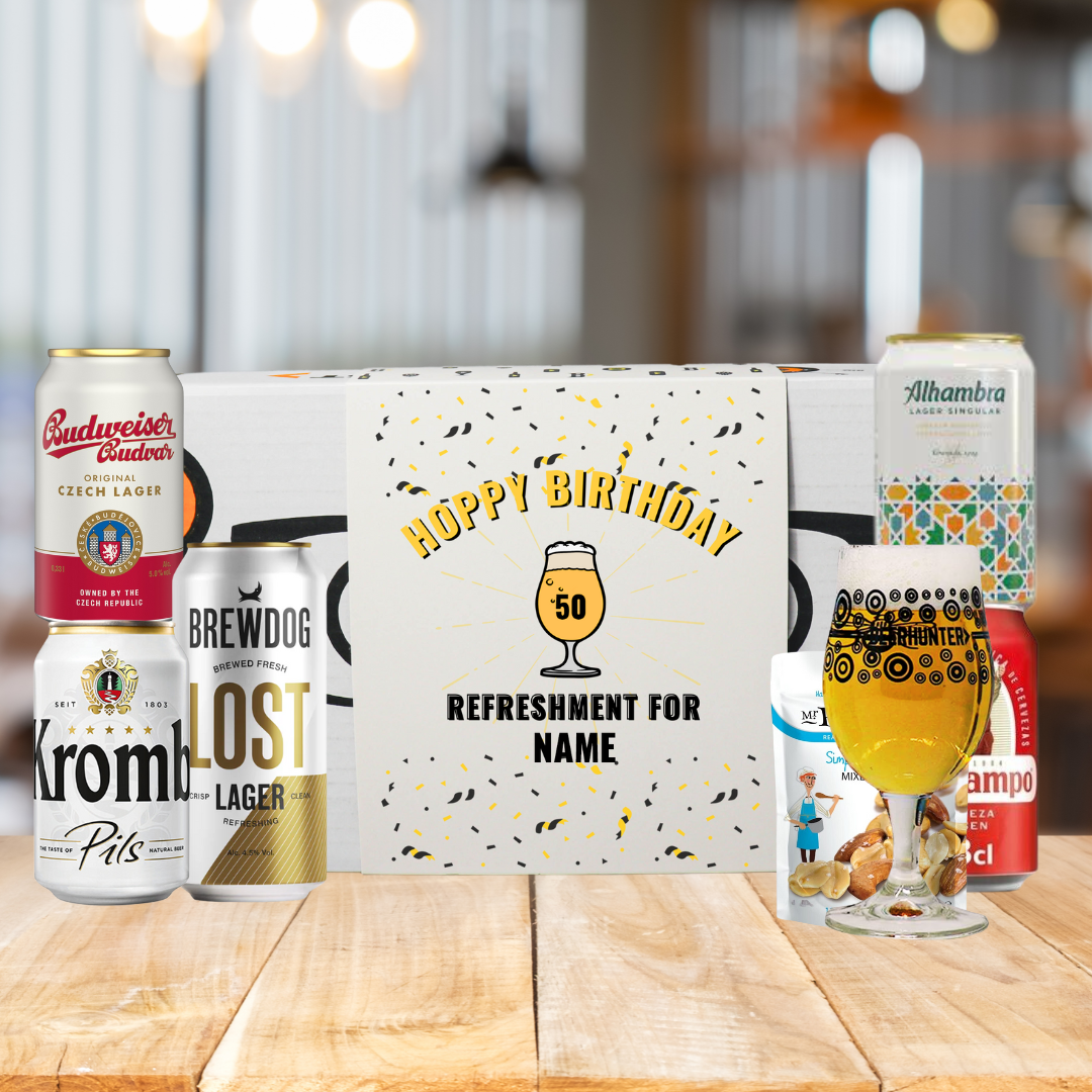 Personalised Premium Lager Birthday Craft Beer Gift Set - (5 x 330ml)