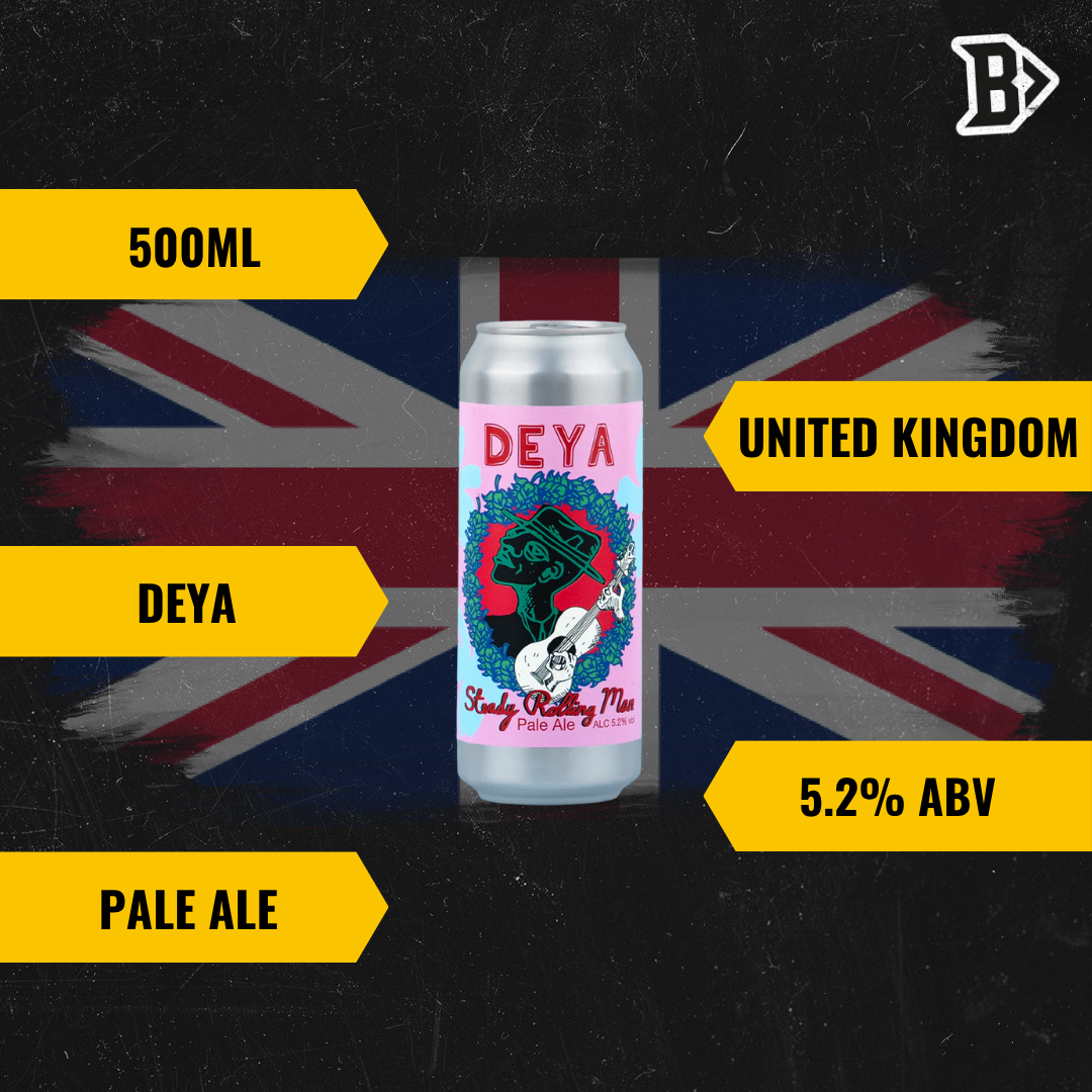 Deya British Pale Ale Steady Rolling Man 500ml Can - 5.2% ABV (8 Pack)
