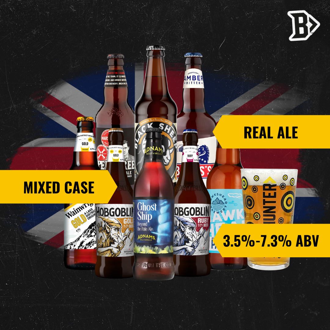 Best of British Ale Mixed Beer Selection with Glass (8 Pack)
