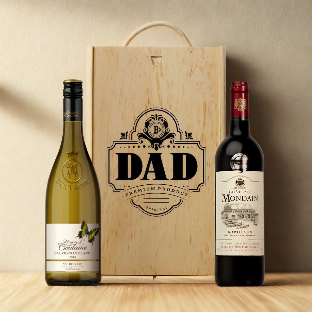 Best Dad Wine Gift Set – Premium Red &amp; White Wine Selection