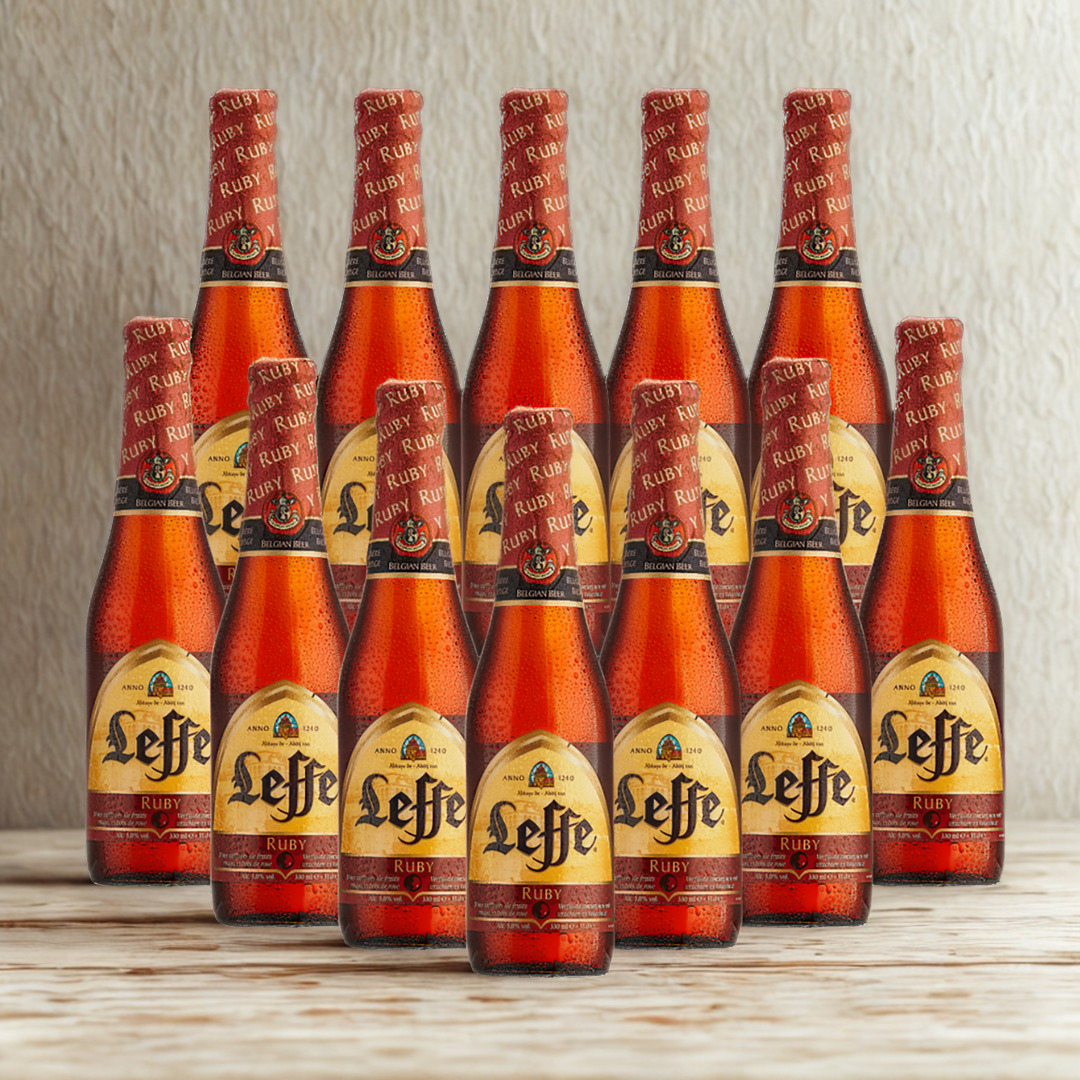 Leffe Belgian Ruby Abbey Beer 330ml Bottles - 5.0% ABV (Multipack)