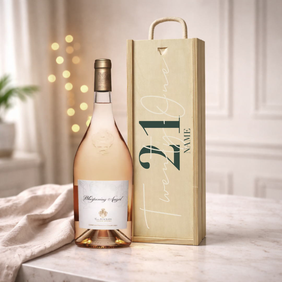 Personalised 21st Birthday Rosé Wine Gift Set – 75cl Provence Rosé with Personalised Lid