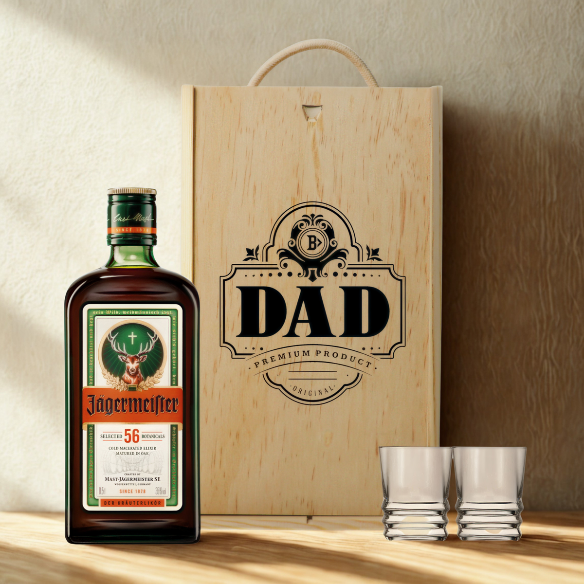 Best Dad Aperitif &amp; Liqueur Gift Set – Premium Spirits Selection with Glasses