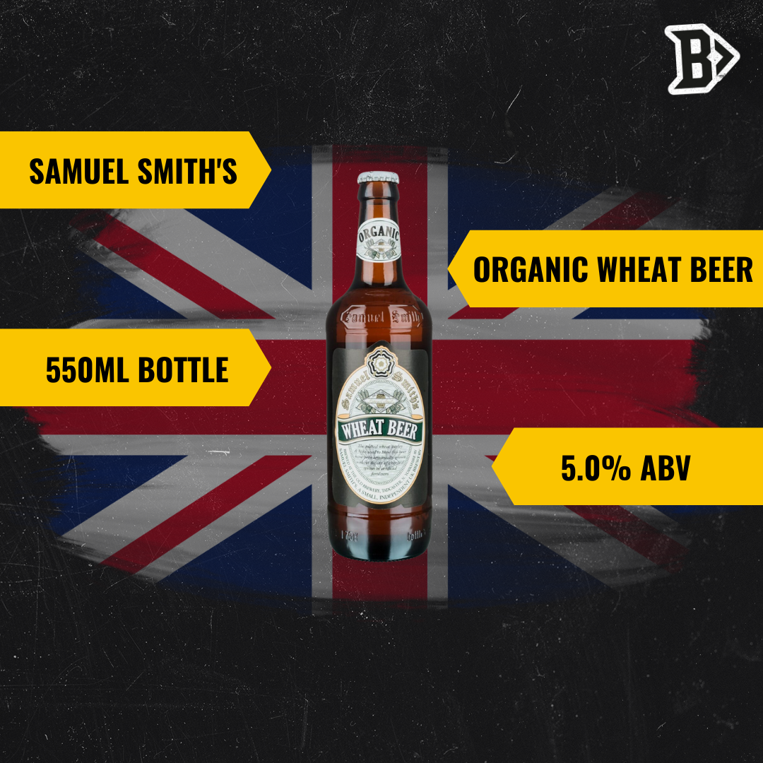 Samuel Smiths British Organic Wheat Beer 550ml - 5.00% ABV (12 Pack)