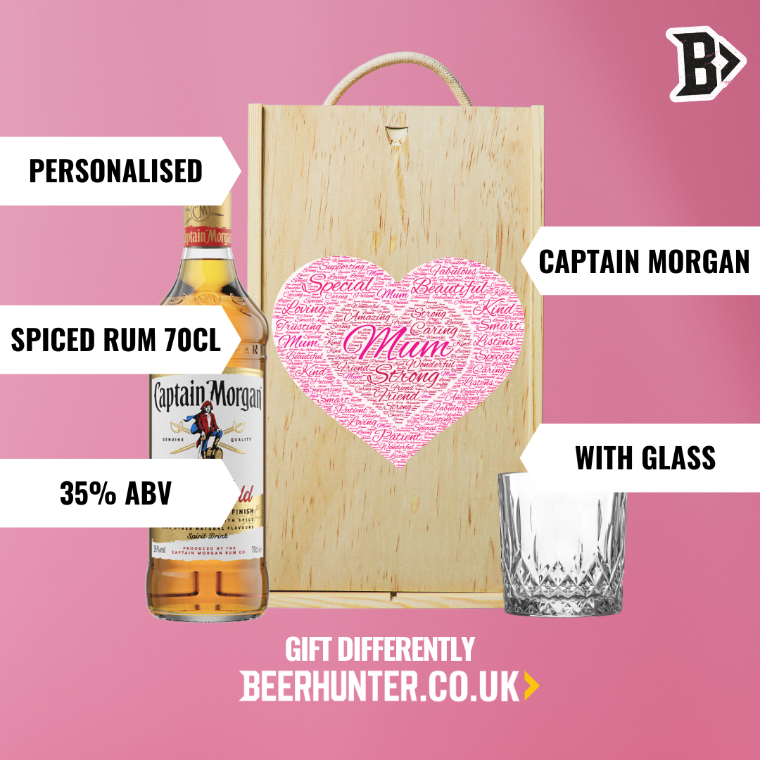 Mum Captain Morgan Spiced Rum Gift Set with Glass (70cl)