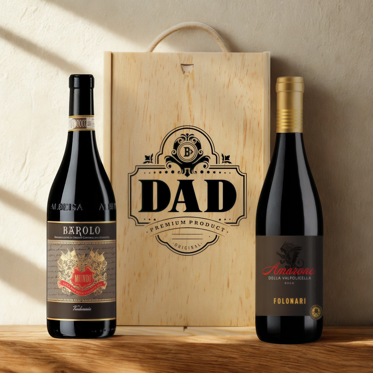 Best Dad Wine Gift Set – Premium Red &amp; White Wine Selection