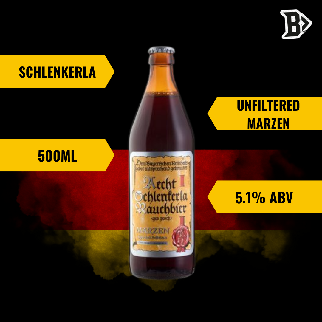Schlenkerla UNFILTERED MÄRZEN German Smoked Lager 500 ml Bottles – ABV 5.1% (12 Pack)