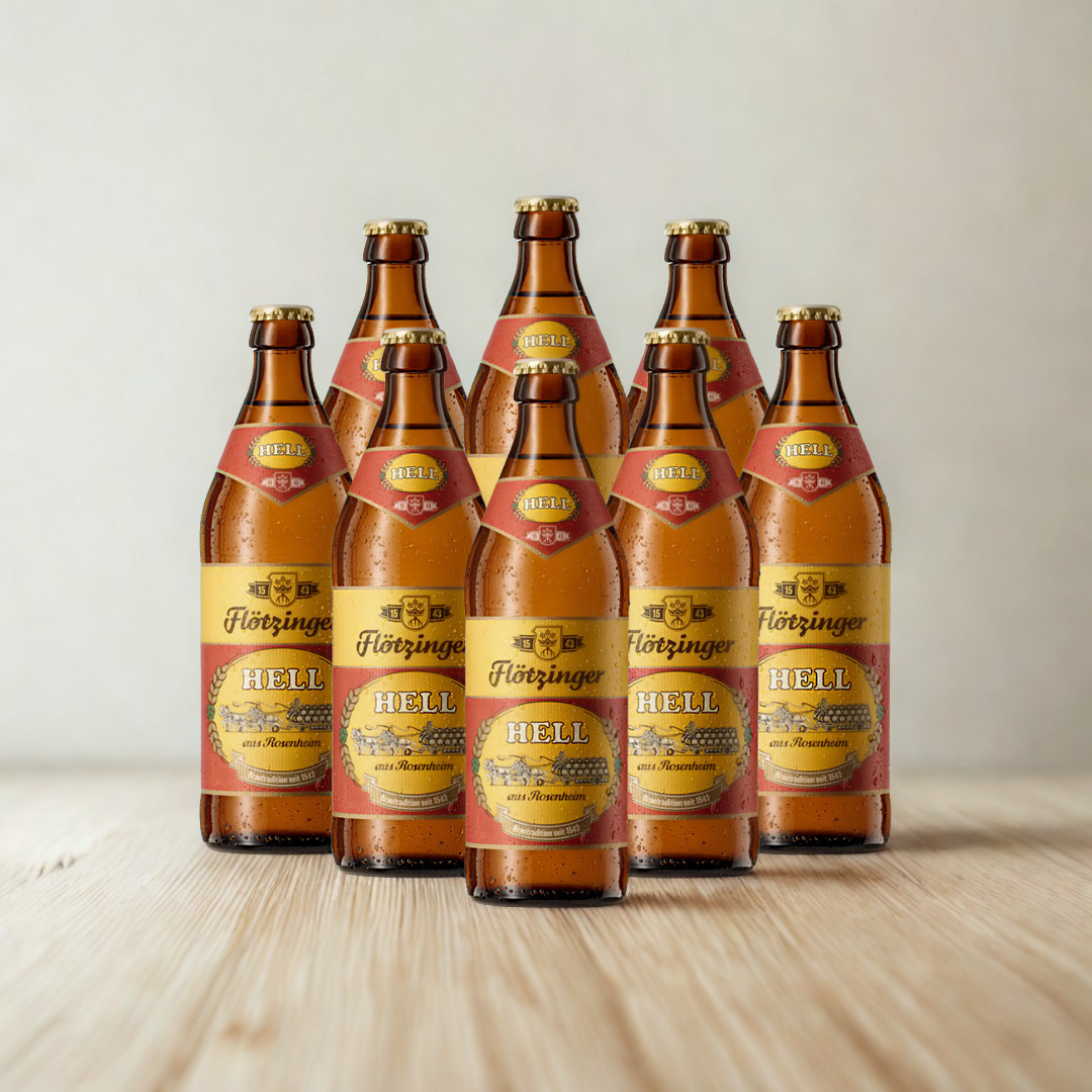 Flotzinger Hells German Beer 500ml Bottles – 5.2% ABV (Multipack)