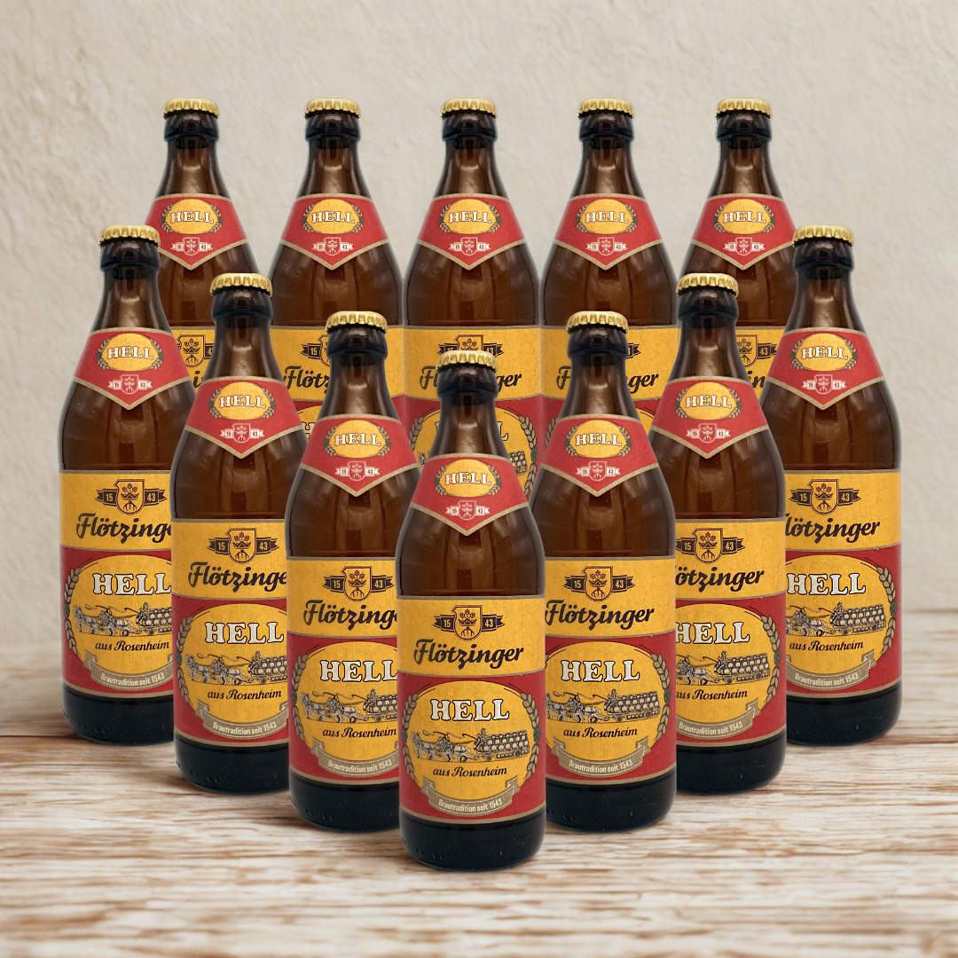 Flotzinger Hells German Beer 500ml Bottles – 5.2% ABV (Multipack)