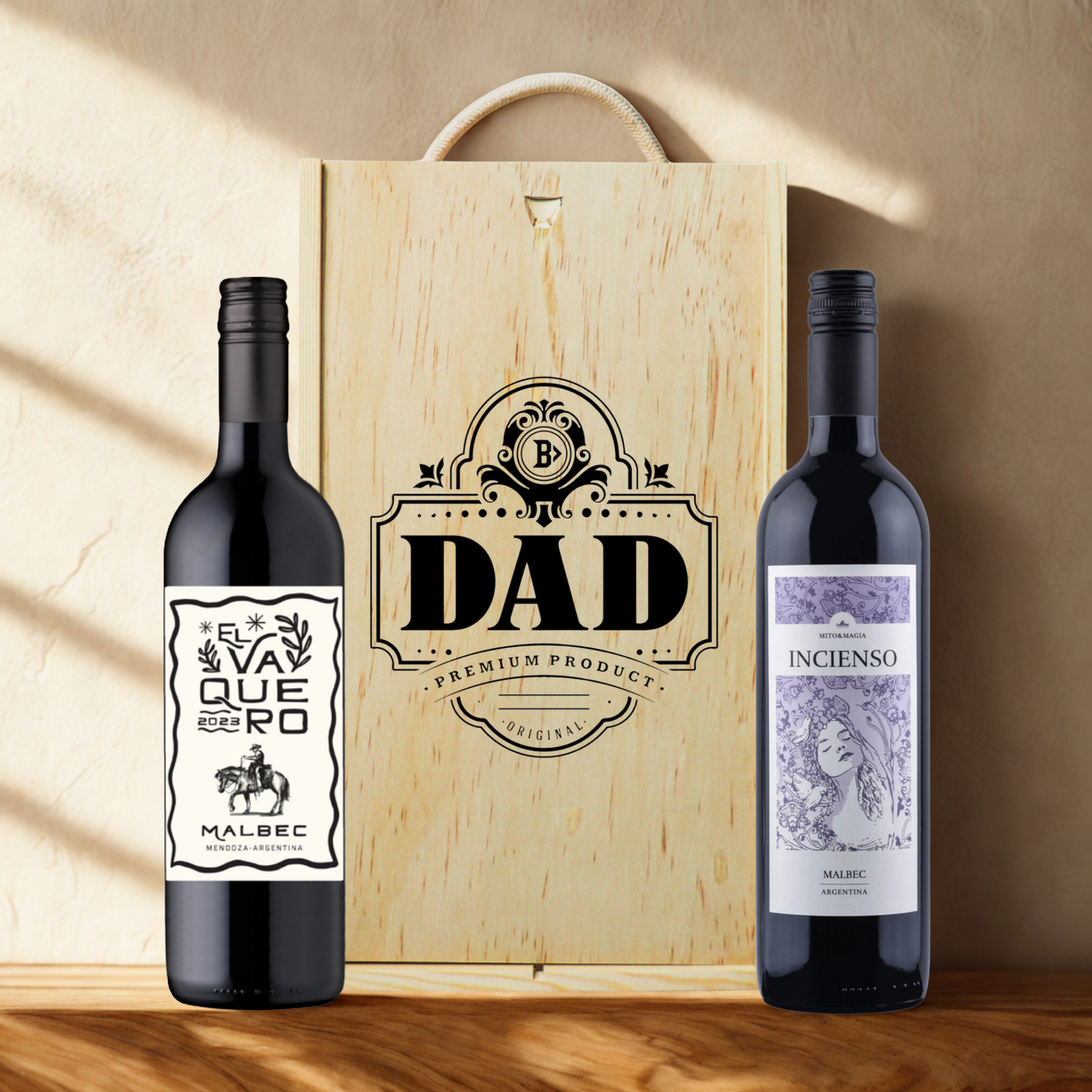 Best Dad Wine Gift Set – Premium Red & White Wine Selection