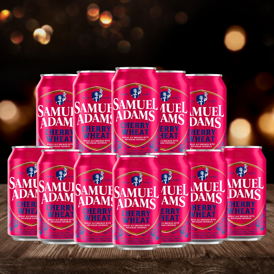 Samuel Adams American Cherry Wheat Beer 355ml Cans - 5.3% ABV (12 Pack) - BBD November 2025