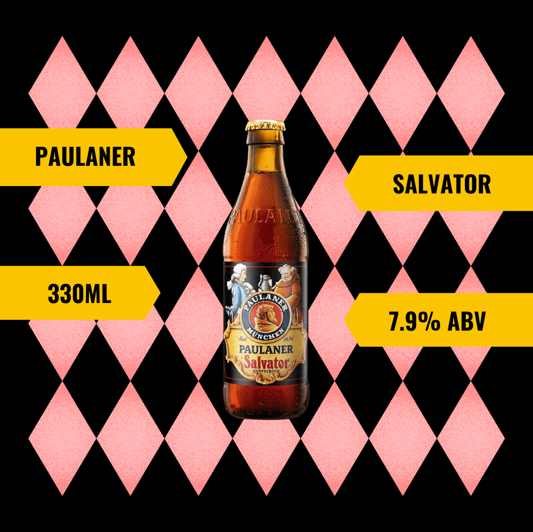 Paulaner Salvator Premium German Dark Lager 330ml Bottles – 7.9% ABV (12 Pack)
