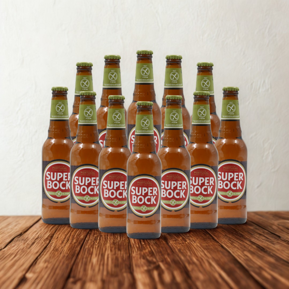 Super Bock Portuguese Gluten Free Lager 330ml Bottles - 5.2% ABV (12 Pack)
