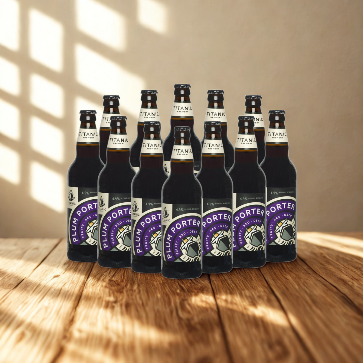 Titanic Plum Porter British Dark Beer 500ml Bottles – 4.9% ABV (12 Pack)