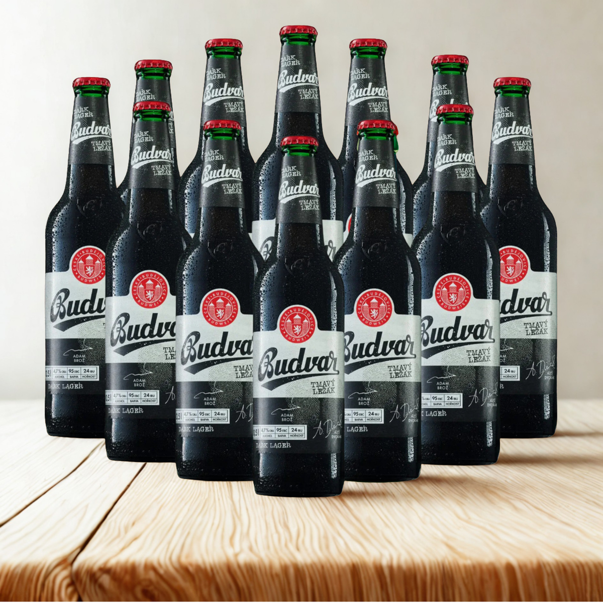 Budweiser Budvar Tmavy Dark Czech Lager 500ml Bottles - 4.7% ABV (MultiPack)