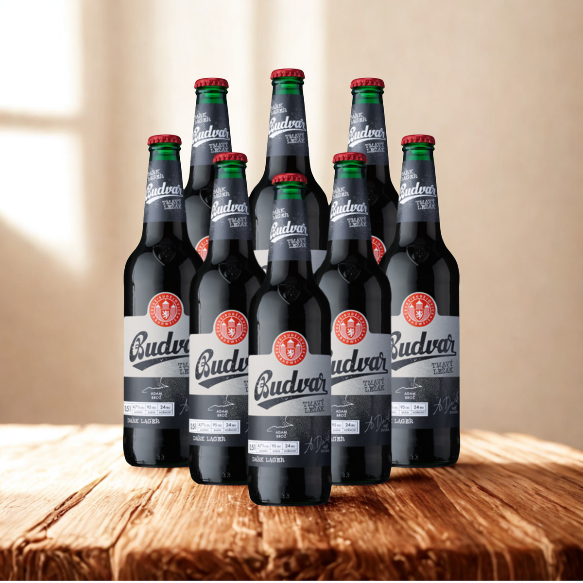 Budweiser Budvar Tmavy Dark Czech Lager 500ml Bottles - 4.7% ABV (MultiPack)