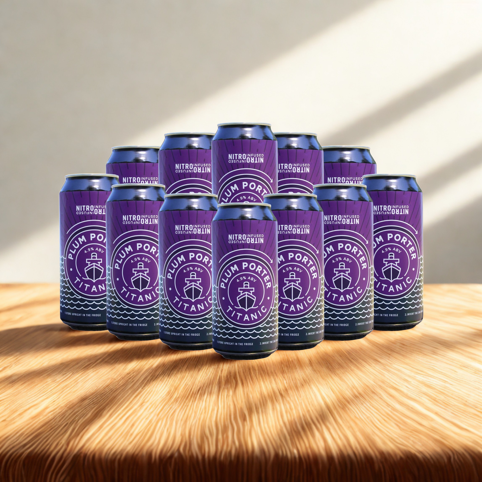 Titanic Brewery British Plum Porter 440ml Cans Nitro Infused - 4.9% ABV (12 Pack)