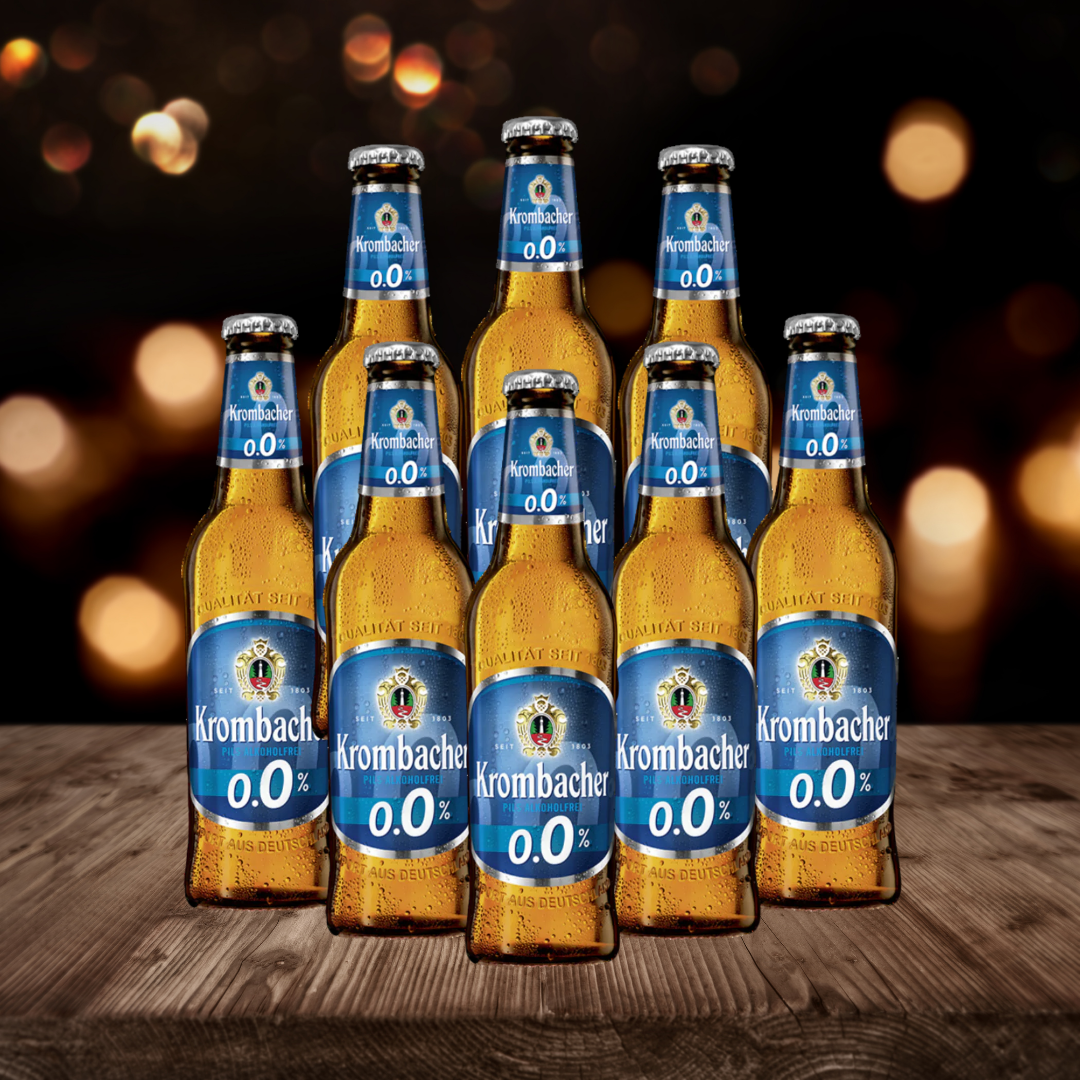 Krombacher Pils Alkoholfrei German Lager 330ml Bottles (Multipack) - 0.0% ABV