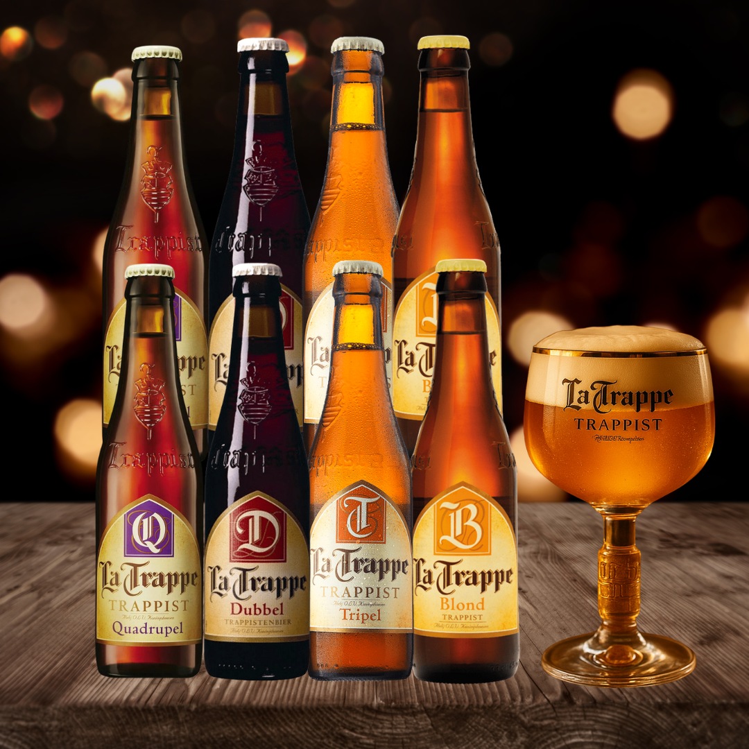 La Trappe Trappist Beer Mixed 8 Pack with FREE Chalice Glass