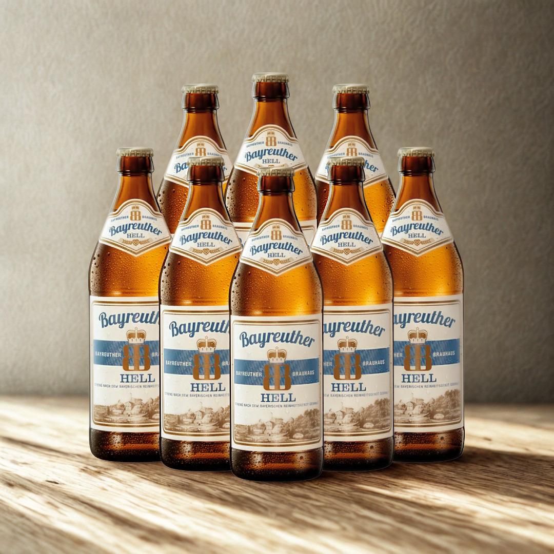 Bayreuther German Helles 500ml Bottles 4.9% ABV (Multipack)