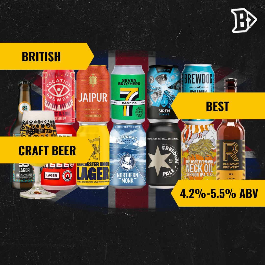 British Best Craft Beer Mixed Case with Glass (12 Pack)