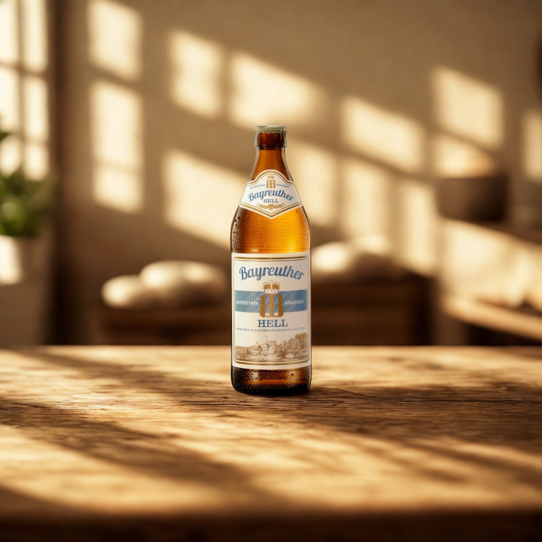 Bayreuther German Helles 500ml Bottles 4.9% ABV (Multipack)